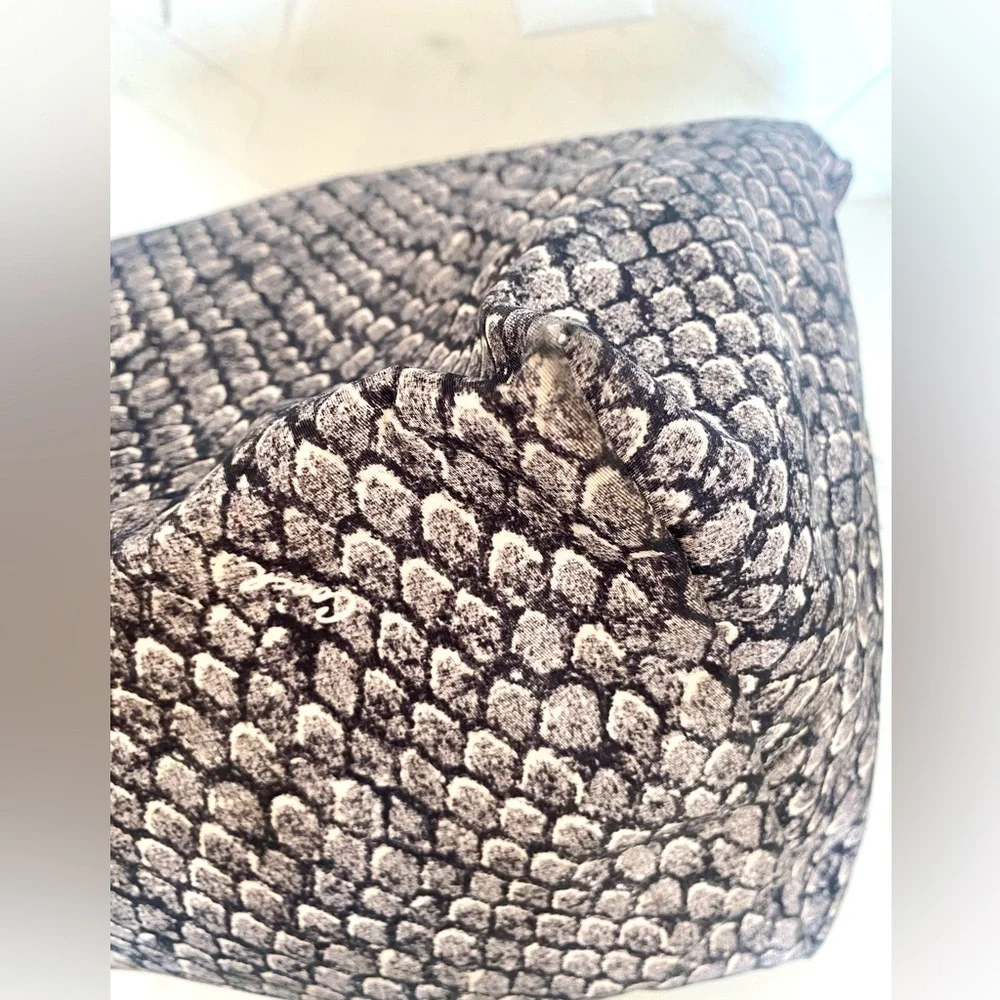Coach Snake Print Weekender Packable Tote and Large Pouch Set in Gunmetal - Picture 14 of 15